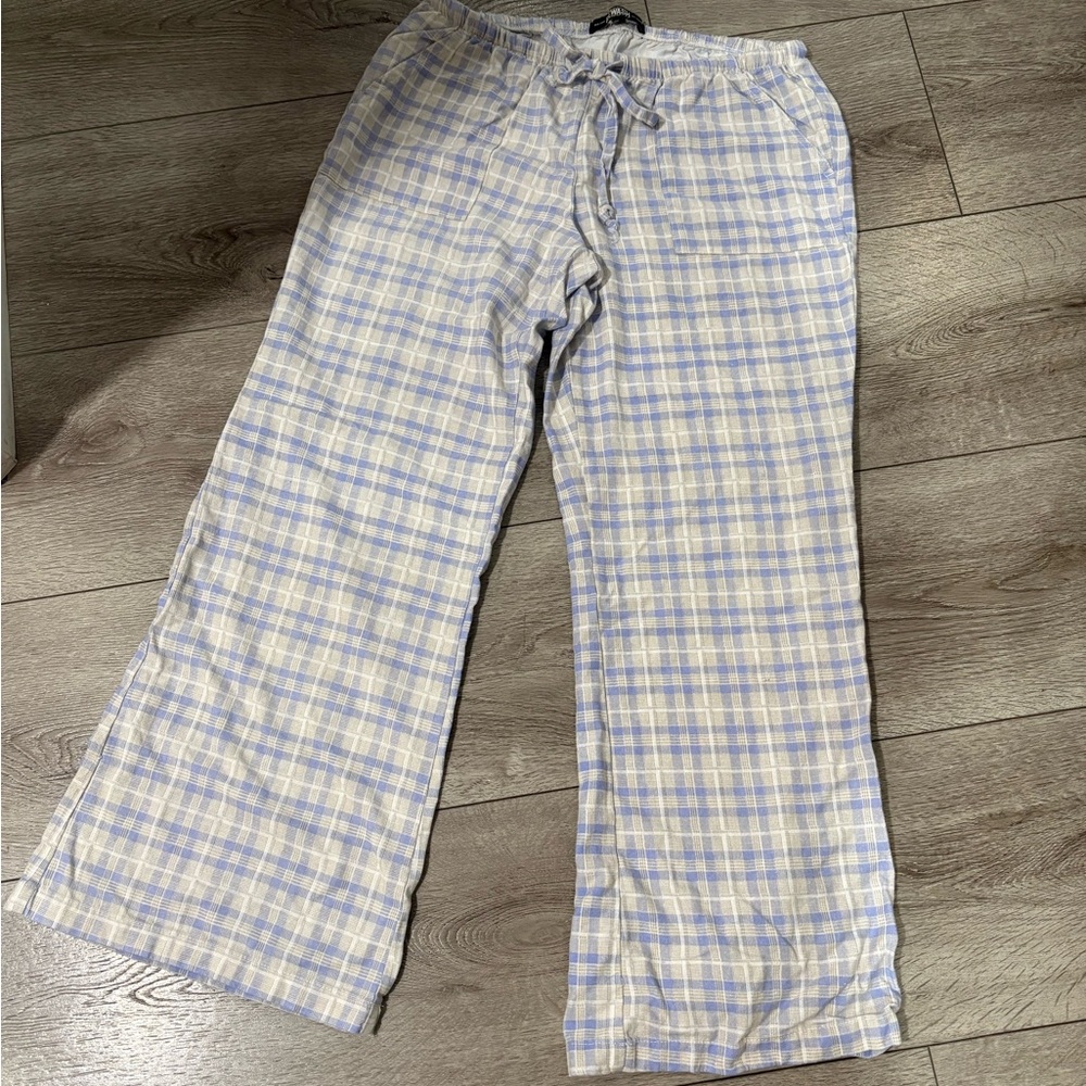Rewash Blue and White Plaid Pants